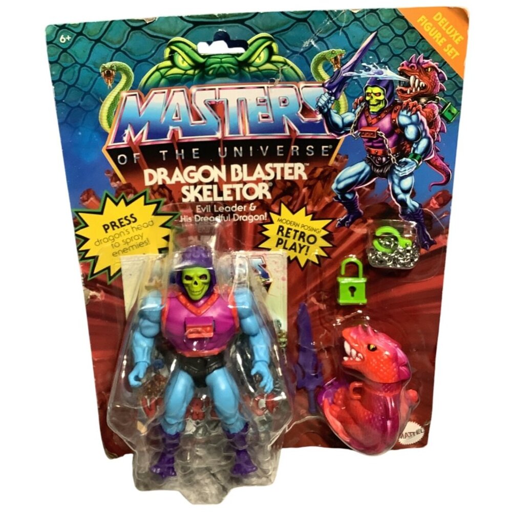 Masters Of The Universe Dragon Blaster Skeletor Deluxe Figure Retro Play MOTU